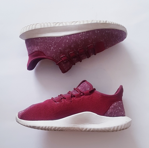 ADIDAS Burgundy Originals Tubular Shadow Athletic Running Shoe Sneakers - Picture 10 of 13